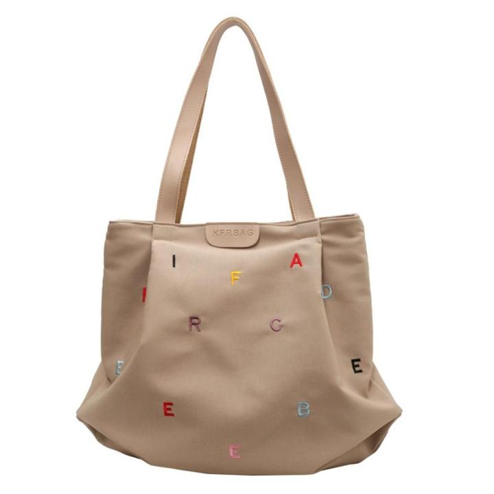 Embroidered%20Tote%20Bag%20Portable%20Fashion%20Shoulder%20Bag%20Large%20Capacity%20Canvas%20Storage%20Bag%20for%20Casual%20Grocery%20Shopping%20Book%20Carrying%20Women%20Accessory%20Pouch%20-%20Image%205