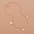 Simple Double Layer Star Moon Charm Multilayered Necklace Chain For Women.