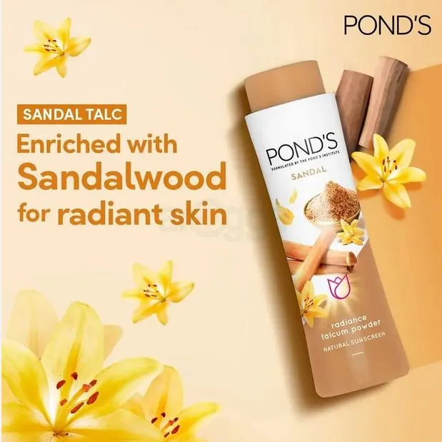 Ponds%20Talcum%20Powder%20-%20Sandal%20Natural%20Sunscreen%20Radiance%20-%20100g%20-%20Image%205