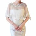 Women Party Bridal Casual Lace Shawl Wedding Cape Evening Dress Cape Style Shawl Elegant Light Sheer Gauze.