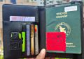 PU Leather Passport cover and card holder.