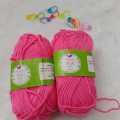 25g Soft N.A Brand Knitting Yarn Anti-Pilling High Quality Knitting 4ply Cotton Yarn For Crochet Scarf Sweater Hat Doll Craft (2 pieces).
