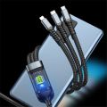 New 3 In 1 Fast Charging USB To Type-C Micro IP USB C to USB C Cable Splitter Fast Charger Cable for Laptop Tablet Phone. 