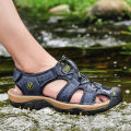 Big Size 38-48 Mens Sandals Summer Beach Sandals for Men Outdoor Leather Sandals Hiking Sandals for Men.