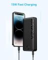 ANKER Portable Charger, 20,000mAh Power Bank, Battery Pack with 1 USB-A and 1 USB-C Ports, 15W Max Charging for iPhone.