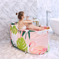 120CM Foldable Bathtub Double Non-Inflatable Bath Tub Household Portable Large Full Body Bath Barrel With Frame For Adults. 