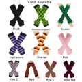 Striped Winter Long Gloves Knit Sleeves Warm Half-Finger Fingerless Arm Cover Brace Men Women Work Solid Wool Soft Gloves. 