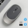 Wireless Mouse Rechargeable Mouse Gamer Dual Modes Bluetooth-compatible 2.4G USB Mute Mice For Laptop Pad Tablet Macbook Mause. 