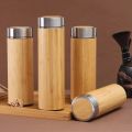 500ml Creative Bamboo Thermos Bottle Stainless Steel Water Bottles Vacuum Portable Coffee Bottle Thermos Cup.