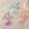 Cute Cartoon Character Sanrio Hello Kitty Cute Animal Bumper Car Resin Keychain Sweet Girl Ornament Pendant Bag Gift. 