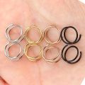 1 Pair Stainless Steel Double Spiral Nose Hoop Ring Silver Color Spiral Nose Hoop Set for Women Men Nostril Piercing Jewelry. 