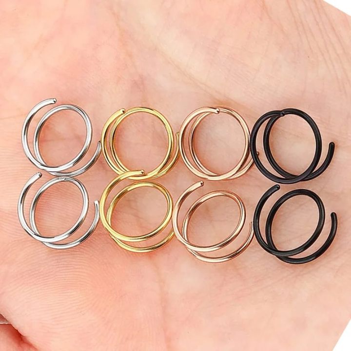 1%20Pair%20Stainless%20Steel%20Double%20Spiral%20Nose%20Hoop%20Ring%20Silver%20Color%20Spiral%20Nose%20Hoop%20Set%20for%20Women%20Men%20Nostril%20Piercing%20Jewelry%20-%20Image%203