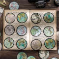 Sugar Poetry Disc Engraving Series Sticker Pack with Cloth Pattern Lace Handnet DIY Collage Base Material 6 Styles. 