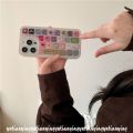 Creative Cute Love Cartoon Flower Candy Color Keyboard Case Compatible for IPhone 15 11 16 12 14 13 Pro Max 11 16 15 12 14 13 Pro 3D Keyboard Stress Relief Entertainment Soft Case.