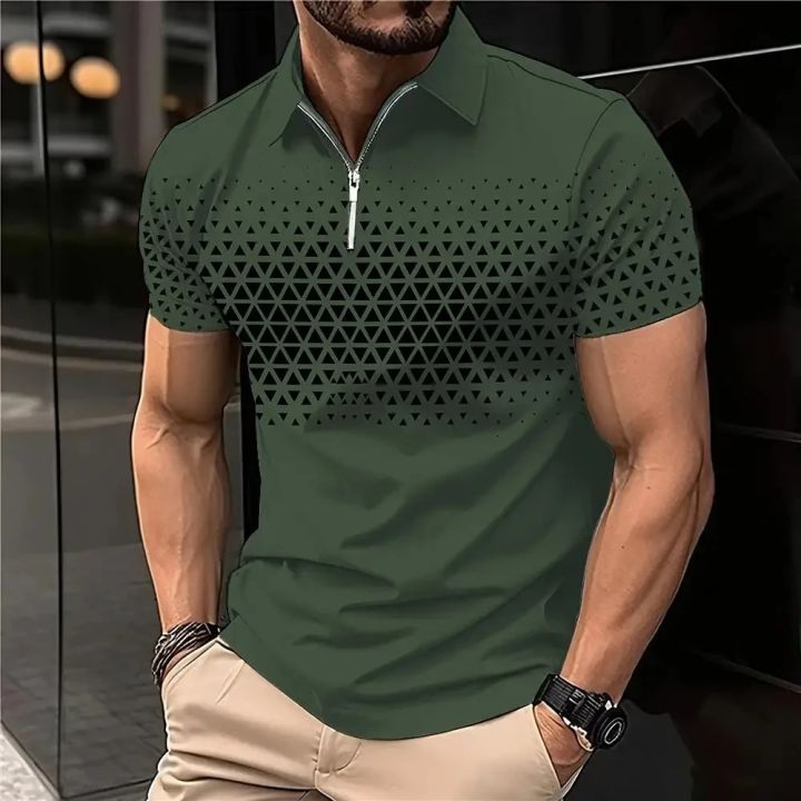 New%20Summer%20Men's%20Polo%20Shirt%20Lapel%20Striped%20Short%20Sleeve%20Letter%20Printed%20Button%20T-Shirt%20Polo%20Fashion%20Top%20Loser%20Lione%20-%20Image%206
