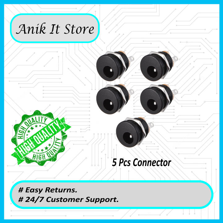 DC-DC Female Connector Round Up TO 30V 5Pcs