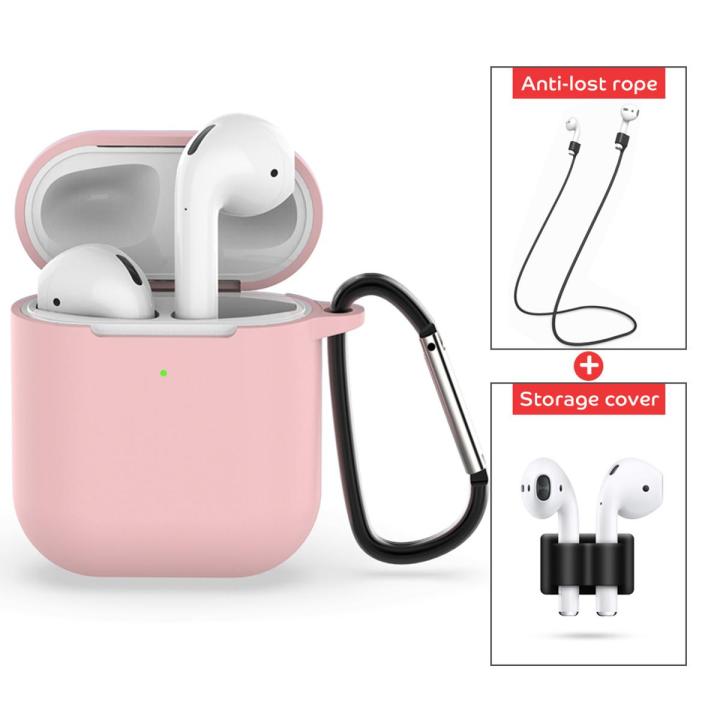 4%20Pcs/set%20For%20Apple%20AirPods%202%20Wireless%20Charger%20Protective%20Silicone%20Case%20Cover%20Accessories%20Set%20-%20Image%202