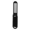 5X Portable Travel Folding Hair Brush with Mirror Compact Pocket Size Comb-Black. 