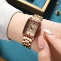 Classic Simple Square Watch Women's Instagram Style Niche Fashion Light Luxury High-end Korean Style All-match Steel Band Women's Watch. 