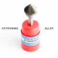 90 degree Conical Alloy Hard Metal Grinding Head 1pcs Wood Carving Tungsten Steel Rotary Boring Cutter K-type File Boring Tool minghao. 