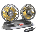 12V Car Fan Double Head Fan Portable Auto Cooling Fan.