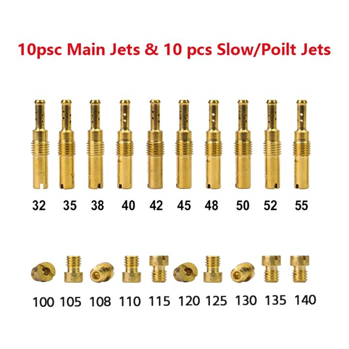 10Pcs%20Carburetor%20Main%20Jet%20Kit%20&%2010Pcs%20Slow/Pilot%20Jet%20for%20PWK%20CVK%20PWM%20KSR%20Motorcycle%20Carburetor%20-%20Image%202