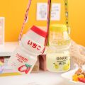 Ins 480ml Cute Fruit Water Bottle BPA Free Fashion Strawberry Milk Water Bottles Portable Heat Resistant Plastic Drinking Cups.