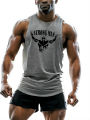 Four Seasons Gym Adult Strong Men'S Clothing Tank Tops 2d Creative Printed Outdoor T-Shirt Sports Style Casual Breathable O Neck. 
