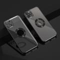 For Apple iPhone 11 Pro Max Electroplating Clear Transparent Soft TPU Phone Case Logo Showing Back Cover.