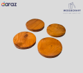 4 inch Round Mahogany Wooden Tea Cup Tray for your Dining and Home. 