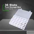 36 Slots Components Storage Box Multi Functional 36 Grid Transparent Plastic Storage Box Case Adjustable Slots 36 Compartments For Jewelry Electronic Parts.