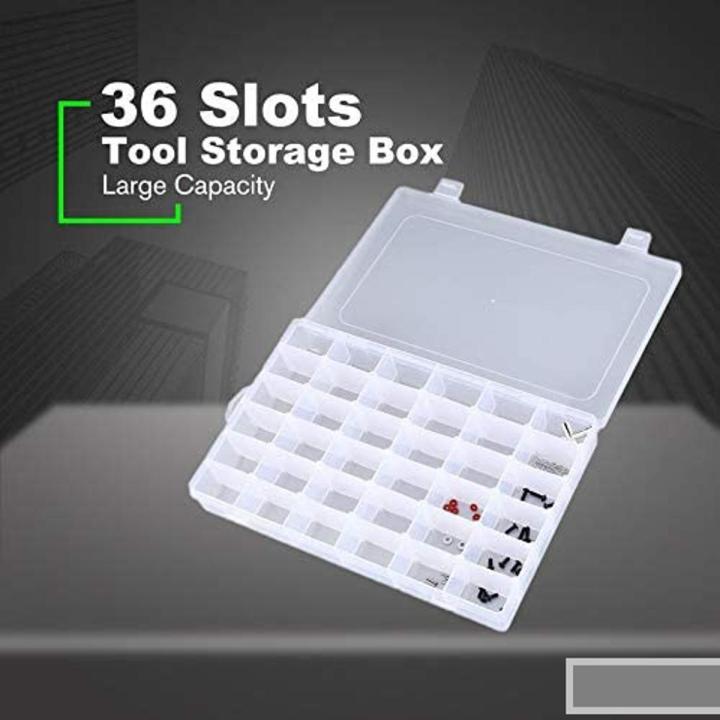 36 Slots Components Storage Box Multi Functional 36 Grid Transparent Plastic Storage Box Case Adjustable Slots 36 Compartments For Jewelry Electronic Parts