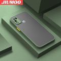 JIUMOO For Infinix Hot 10 Play Infinix Hot 11 Play Infini Case Transparent Back Cover Lens Camera Protect Phone Case Edge Full Cover Casing Frosting Hard Cases Fall protection sleeve. 