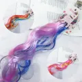 Colorful Unicorn Wigs Stylish Kids' Hair Hairpins Lovely Gradient Princess Hair Ornament for Dress-Up Parties Costume Events Dance Performances Daily Wear Girls' Fashion. 