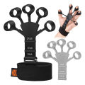 1 Piece Finger Gripper Guitar Finger Exerciser Hand Strengthener Hand Trainer Rehabilitation Training Equipment Black. 