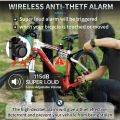 Wireless Remote Bike Alarm: 115Db Super Loud Bicycle Vibration Motion Sensor NOVO.