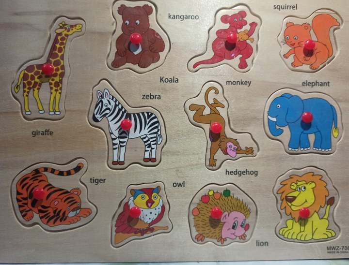 Wooden Education Puzzle for Kids - Multicolor