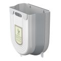 【100%-original】 New Plastic Trash Can Hanging Foldable Dustbin Wall-mounted Multi-functional Waste Bin Kitchen. 