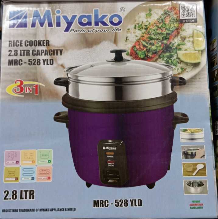 Miyako MRC- 528 YLD Double Pot Rice Cooker 2.8 Liters | Daraz.com.bd