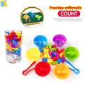 Early education soft rubber suction cups, animal rainbow counting, color and shape classification, STEM puzzle children's toys. 
