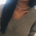 【Daily Necessities For Anyone Store】2Pcs Faux Pearl Beads Necklace Elegant Imitation Fake Choker Necklace Bridal Women Party Jewelry #240923. 