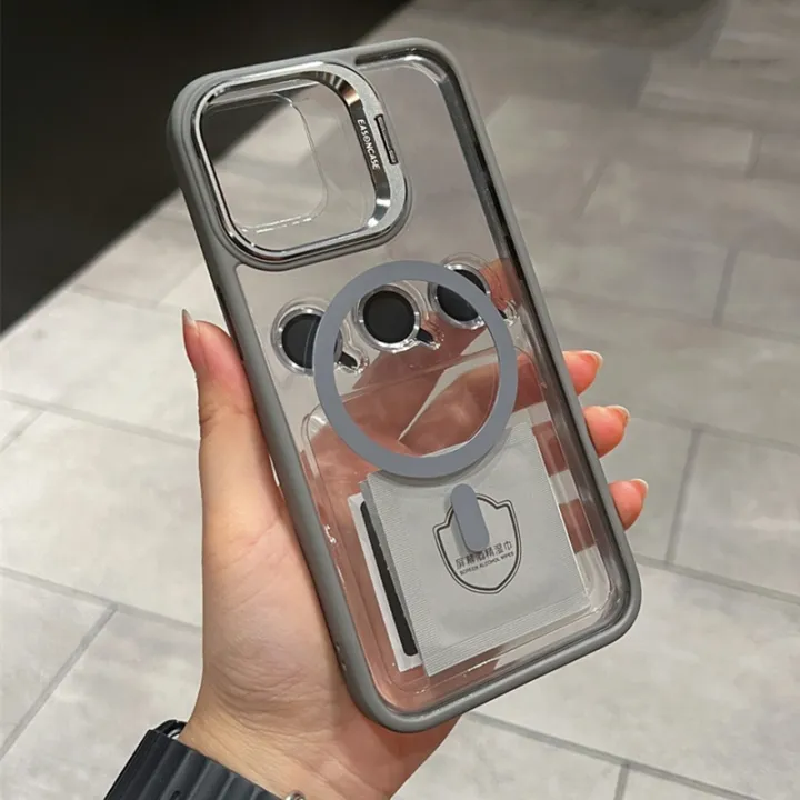 Acrylic%20Phone%20Case%20For%20iPhone%2015%2014%2013%2012%2011%20Pro%20Max%20Plus%20Magnetic%20For%20Magsafe%20Shockproof%20Clear%20Lens%20Standing%20Cover%20-%20Image%202