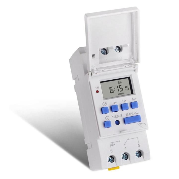 SINOTIMER 220V Weekly 7 Days Digital Programmable Timer Switch Relay Control