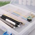 Double Layer Pencil Case Transparent Plastic Pen Storage Box Stationery School Office Supplies Kids Gift.