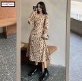 Dresses Women High Waist Printed French Style Fashion Casual Chic Loose Streetwear Female Students Slim Elegant All-match Simple. 