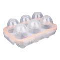 Portable Camping Shockproof and Leakproof 6 Eggs Carrier Container Case Eggs Carrier Holder Egg Storage Box Case - Transparent.