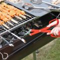 2X BBQ Charcoal Tong Barbecue Carbon Clamp Aluminum Plier Grilled Food Clip Portable Tongs Barbecue Accessories 50.8cm. 