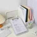 File Folder Dustproof A4 File Storage Box with Document Paper Clamp. 