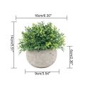 3 Pack Mini Artificial Plants Fake Green Grass Pot - multicolor. 