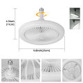 LED Ceiling Fan Lamp With Remote Control E27 Silent 30W Wall Fan Lights for Living Room Bedroom Dimming Smart Ceiling Lamp Fans.